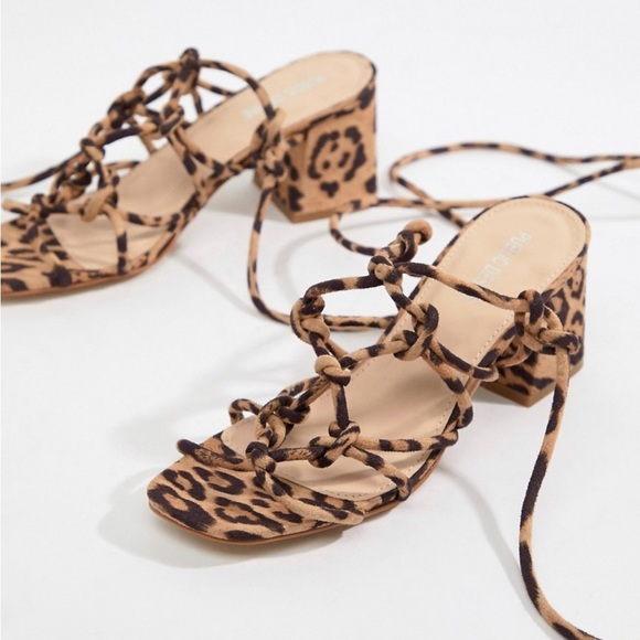 Public Desire Animal Print Sandals - Picture 2 of 3
